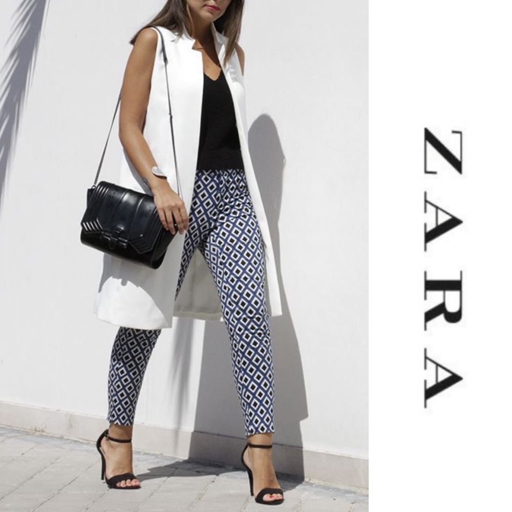 ZARA sleeveless white coat / blazer